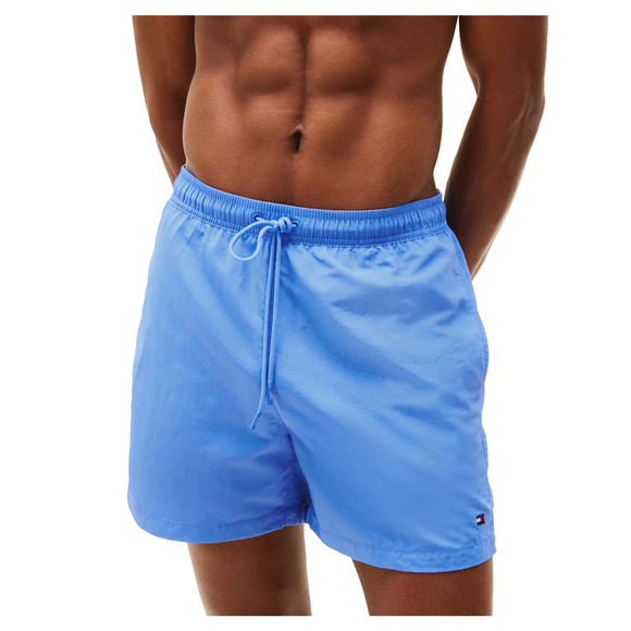 Tommy Hilfiger Men Long Drawstring 7" Swim Trunks Blue Size S - Picture 1 of 4